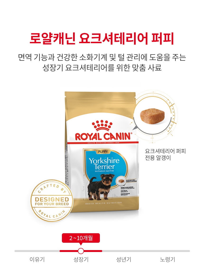 [유통기한 임박 26.01.15] 로얄캐닌 독 요크셔테리어 퍼피, 1.5kg, 1개 - 상세 이미지 4