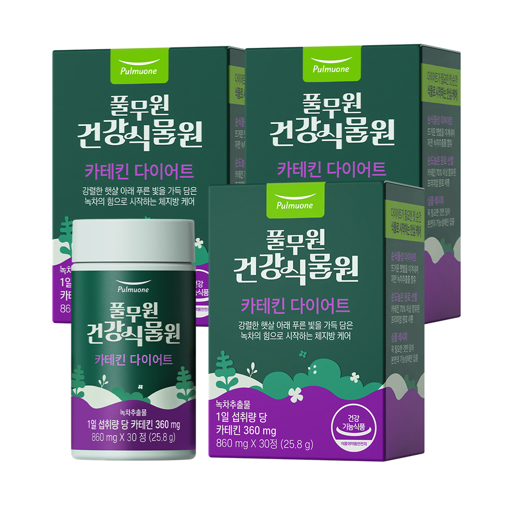 풀무원건강식물원 카테킨 다이어트 - 녹차추출물 체지방컷 트리플 기능성 30정, 3개 - 상품 이미지