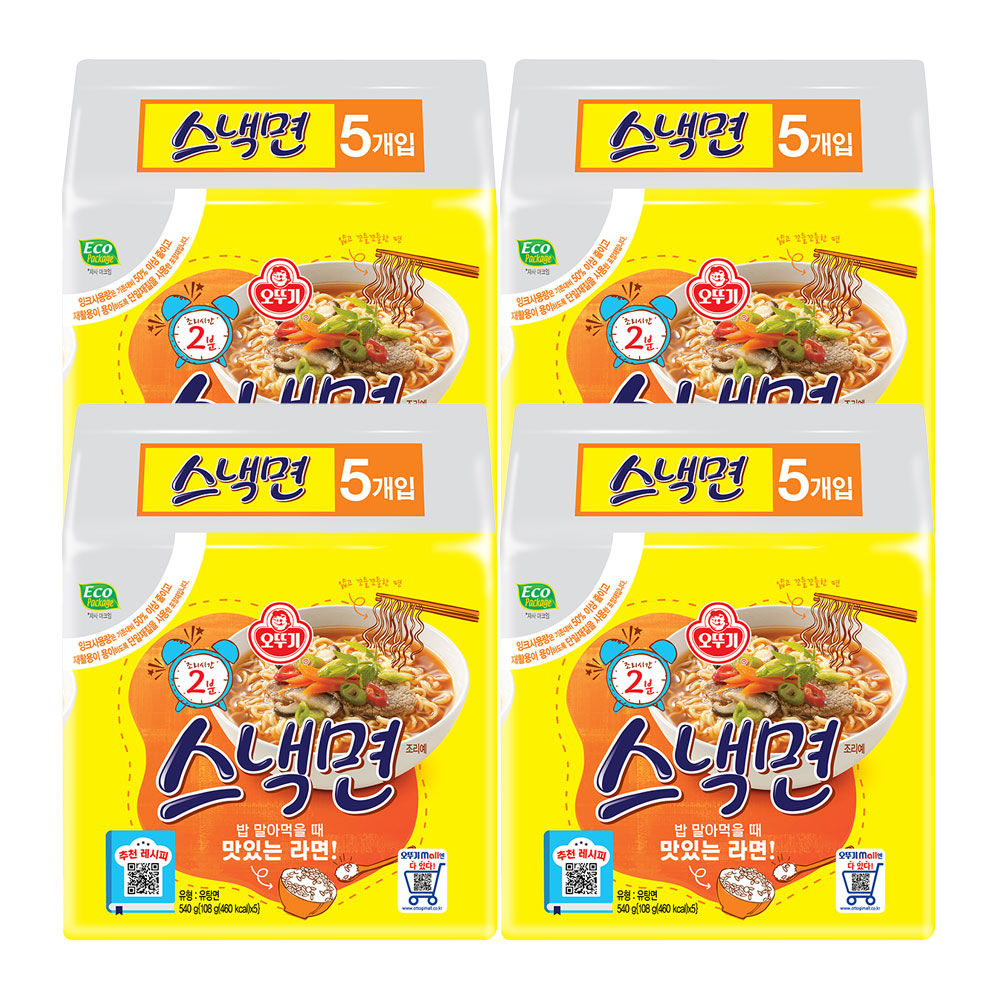 오뚜기 스낵면 108g, 20개