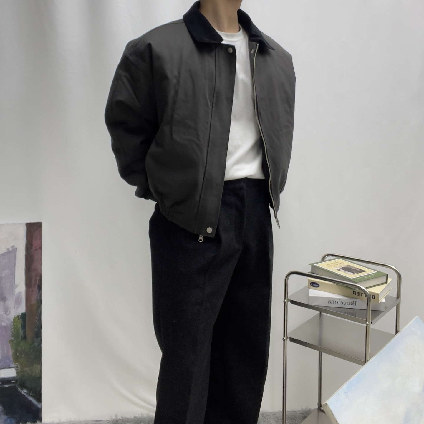 남자워크자켓 누빔안감 남자크롭자켓 이미지 7