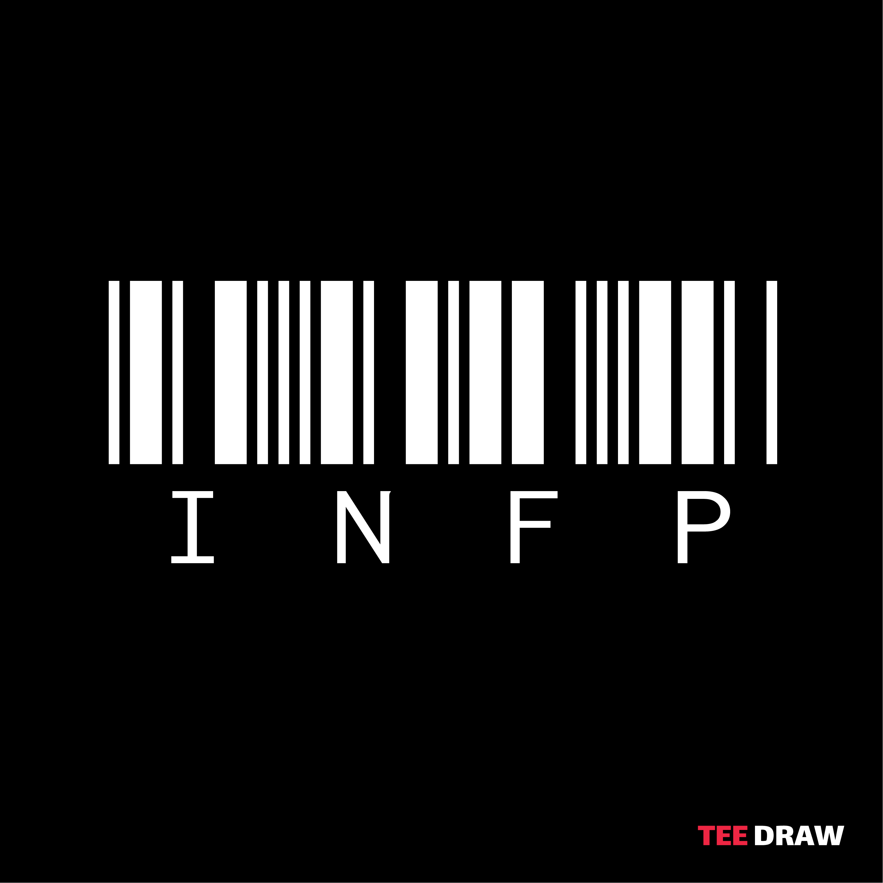 MBTI 티셔츠 - 바코드디자인 - 상품 이미지