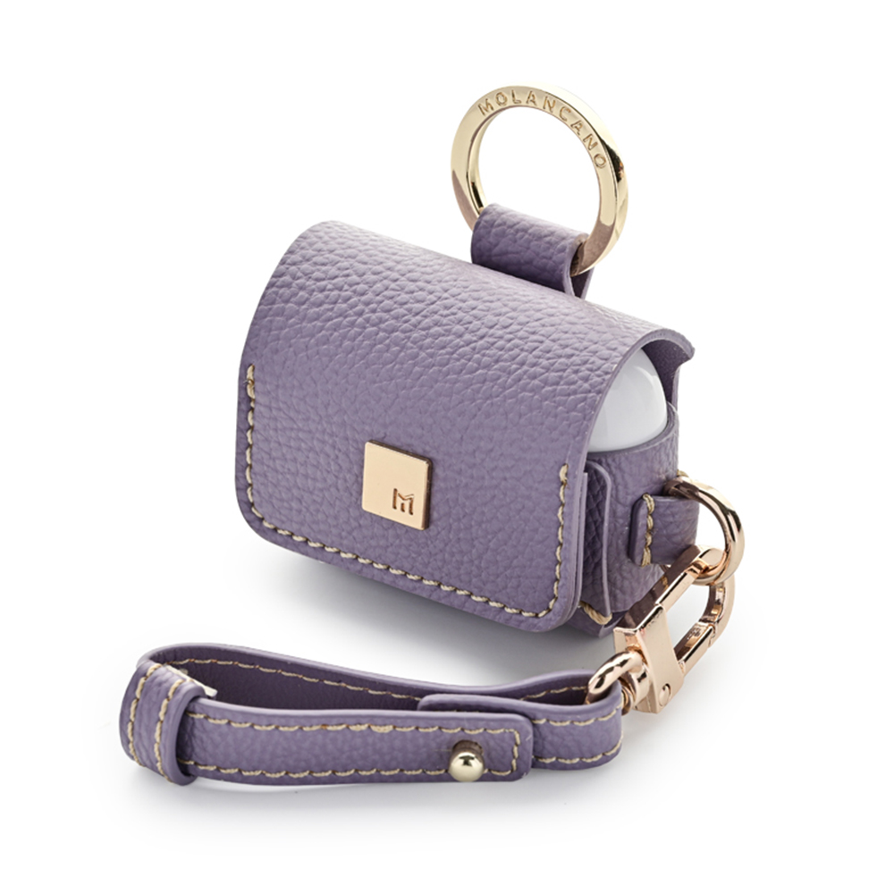 버즈 프로 3 토고 링 가죽 케이스 + 스트랩 블랙