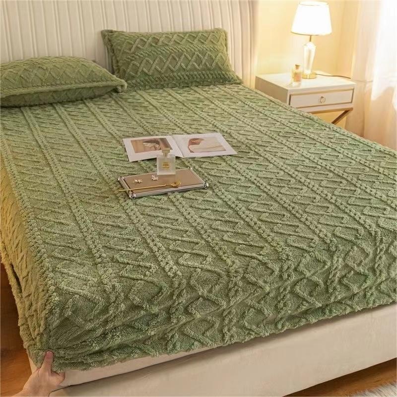 태피스트리 침대커버 스트라이프 일체형 매트리스 보호커버 Bed Cover - 메인 이미지