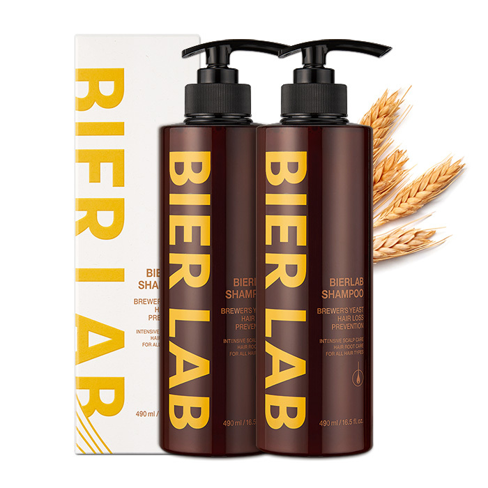 비어랩 독일 맥주효모 탈모샴푸 490ml 2통 (탈모기능성)