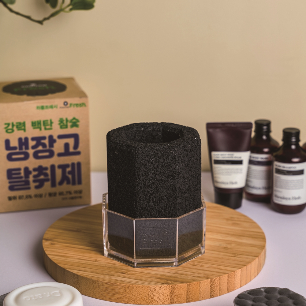 차콜프레시 국내산 백탄 참숯 냉장고 탈취제 공기정화 냄새제거 새집증후군 400g, 2개 - 상세 이미지 2