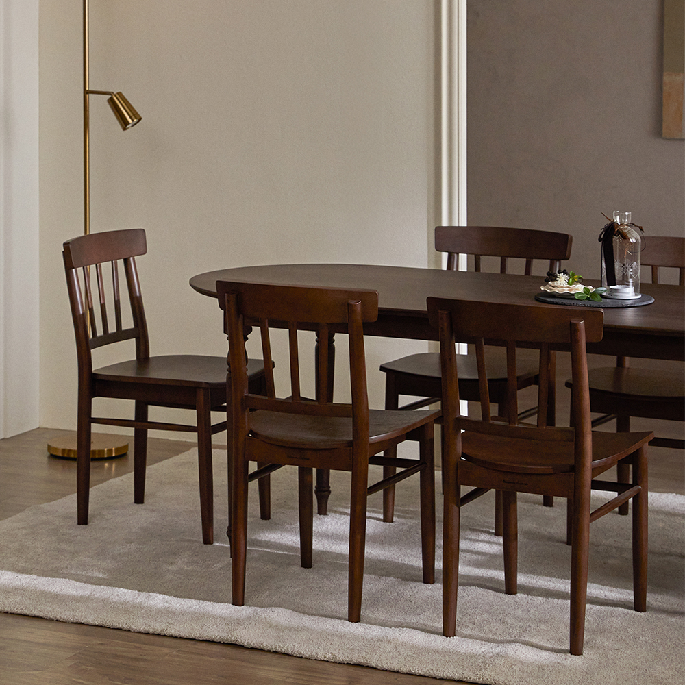 로맨틱캬바레 썰즈데이 체어 카페 의자 고무나무 원목 빈티지 엔틱