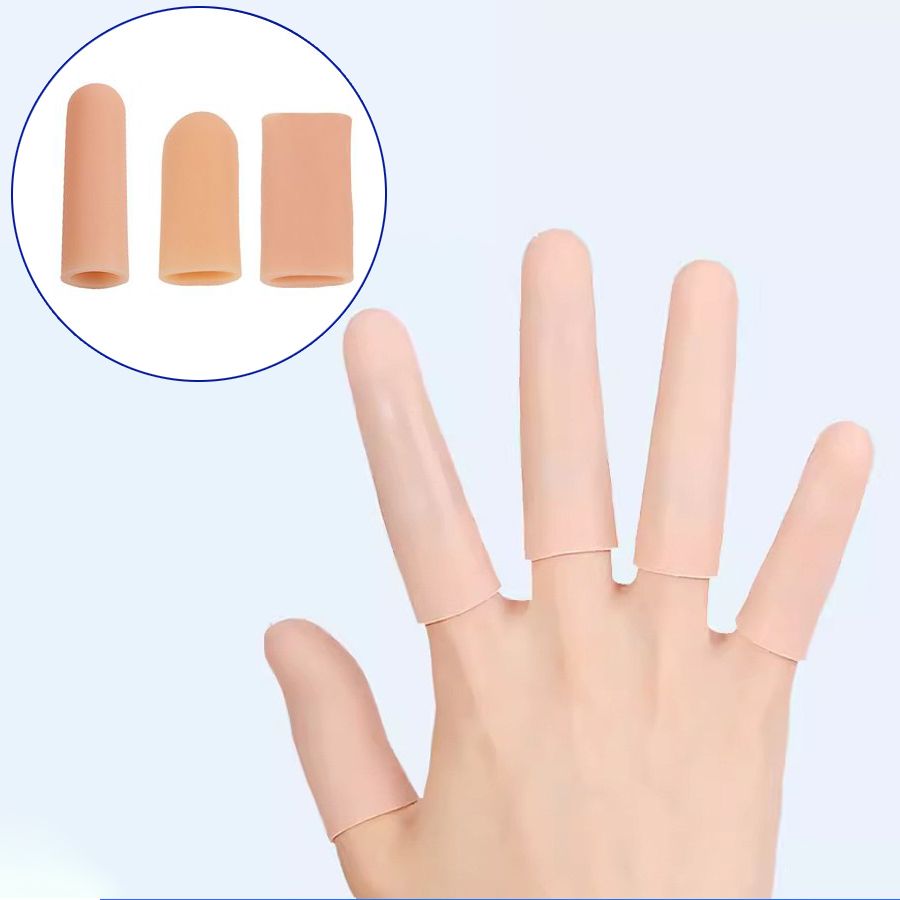 손가락 보호 튜브 실리콘 보호대 굳은살 통증 커버 골프 물집 방지 엄지 검지 골무 밴드 - 상품 이미지