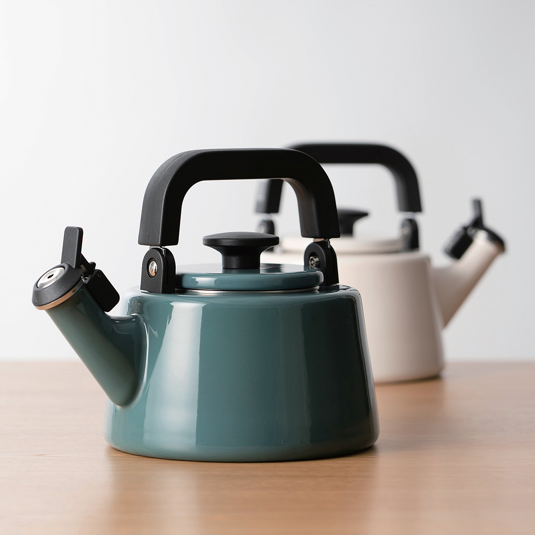 에지리 샤틴 법랑 인덕션 휘슬주전자 1600ml, 화이트 이미지 6