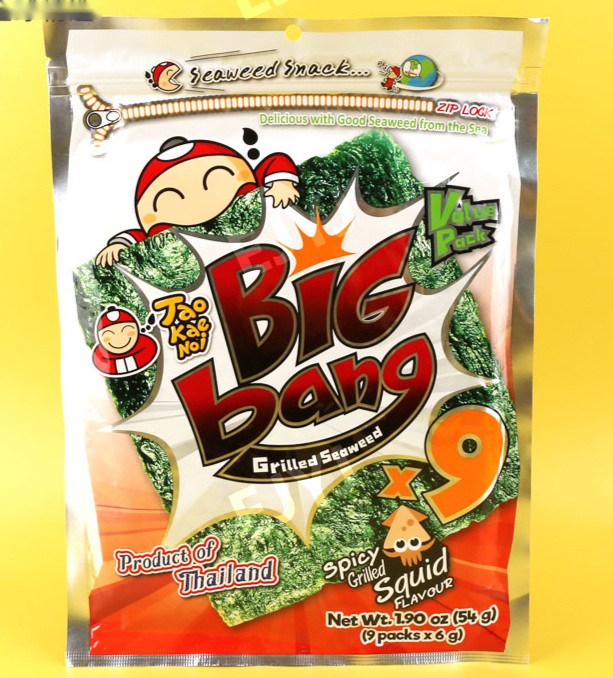 태국김과자 빅백 빅뱅 big bang 타오케노이 김스낵 안주 여러가지맛 선택 50g - 상세 이미지 3