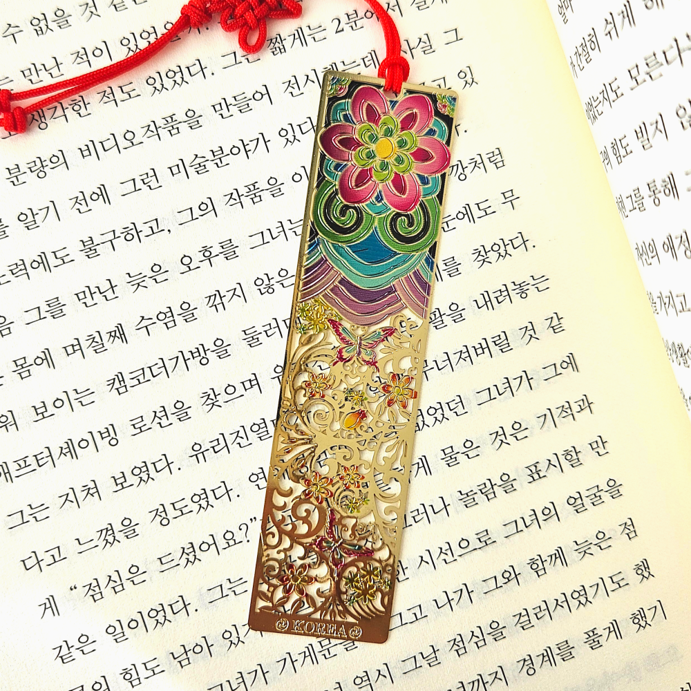한국 전통 책갈피 북마크 외국인 외국 친구 선물 기념품 금속 한복 북마커 전통문양 미국 일본 중국 인사동 - 상세 이미지 5