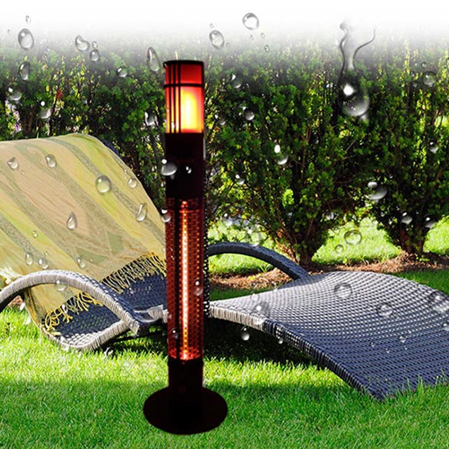 야외전기히터 캠핑장 테라스 방수 온열기 불꽃 업소용난방기