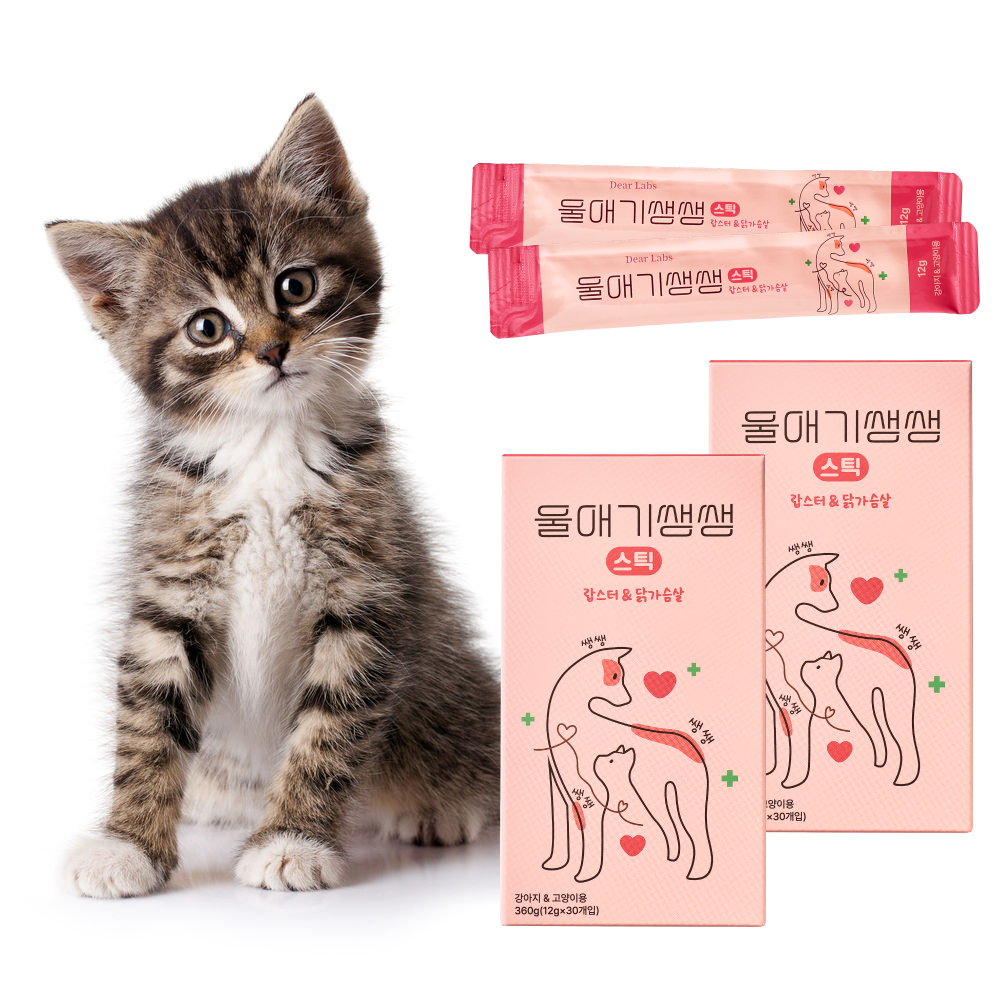 울애기쌩쌩 스틱 짜먹는 종합영양제 눈 피부 관절 면역 & 신장 심장 간 30포, 2개