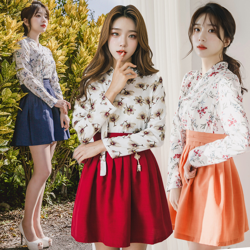 생활한복 미니 허리치마