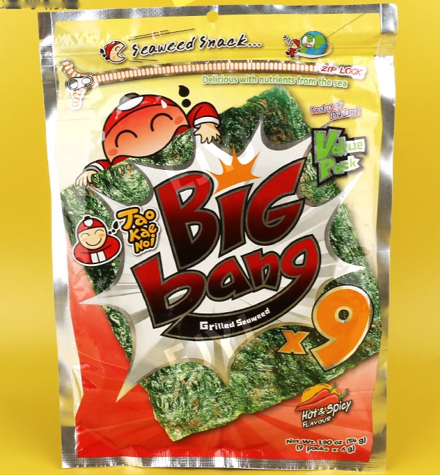 태국김과자 빅백 빅뱅 big bang 타오케노이 김스낵 안주 여러가지맛 선택 50g - 상품 이미지