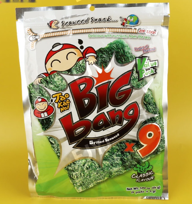 태국김과자 빅백 빅뱅 big bang 타오케노이 김스낵 안주 여러가지맛 선택 50g - 상세 이미지 2