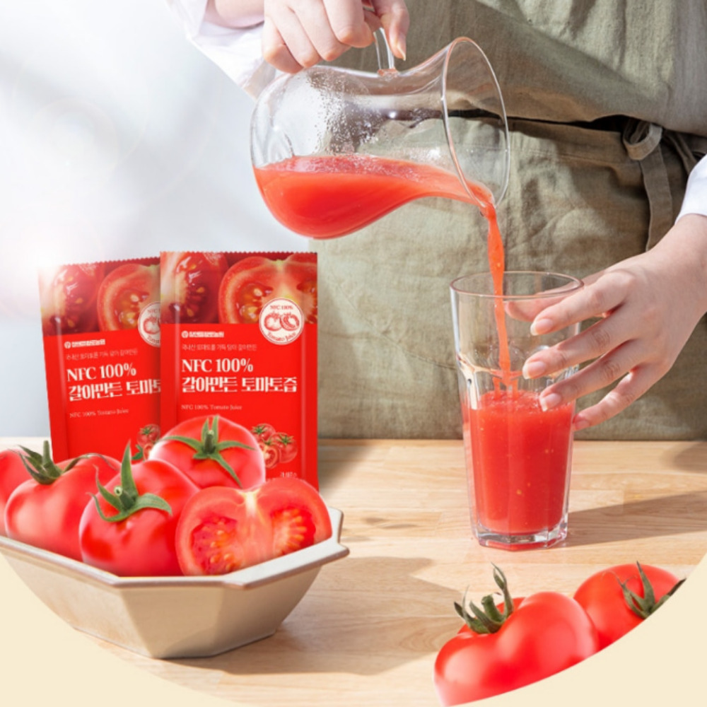 갈아만든 토마토즙 NFC 100% 완숙 토마토즙 효능 100ml 30포 - 상품 이미지