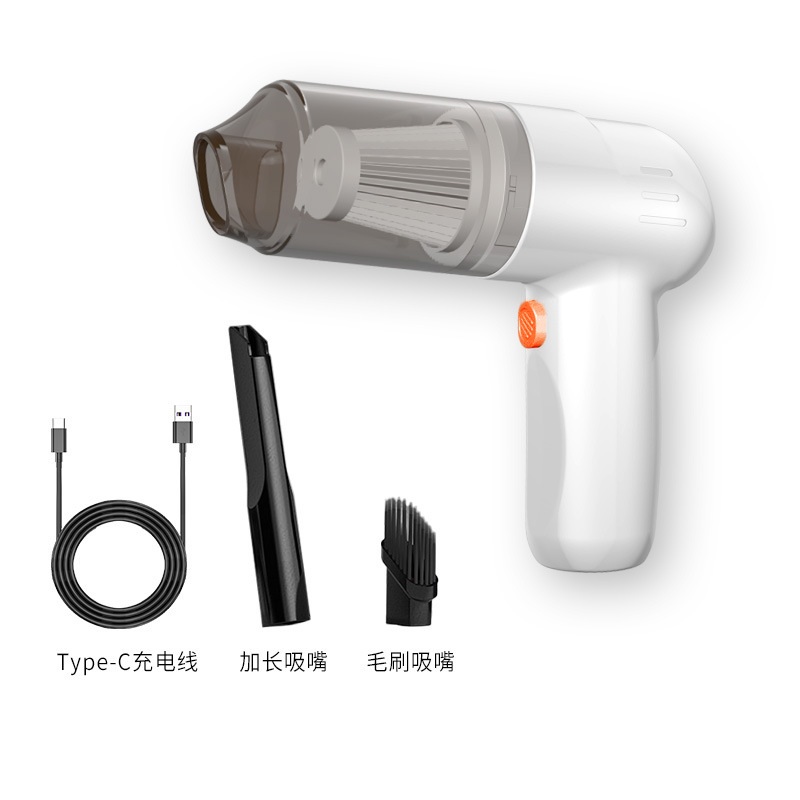핸디 무선 청소기 차량용 미니 소형 초경량 휴대용 가벼운 핸드 12V 자동차 유선형 블랙 이미지 6