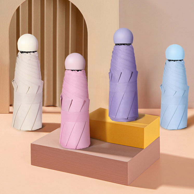 UV 자동 초경량양우산 접이식 암막 초미니우산 휴대용 여행용 초소형 우양산 캡슐 파우치 - 상세 이미지 2