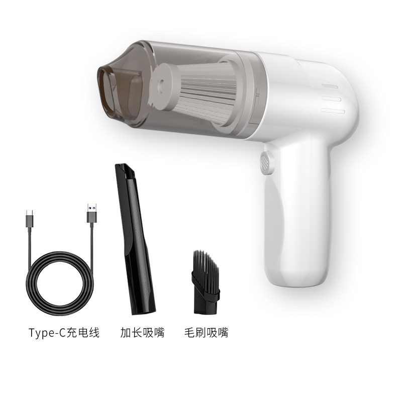 핸디 무선 청소기 차량용 미니 소형 초경량 휴대용 가벼운 핸드 12V 자동차 유선형 블랙 이미지 7