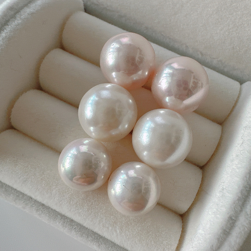 10K 14K 빅사이즈 진주 귀걸이 혼주 한복 10mm 12mm - 상품 이미지