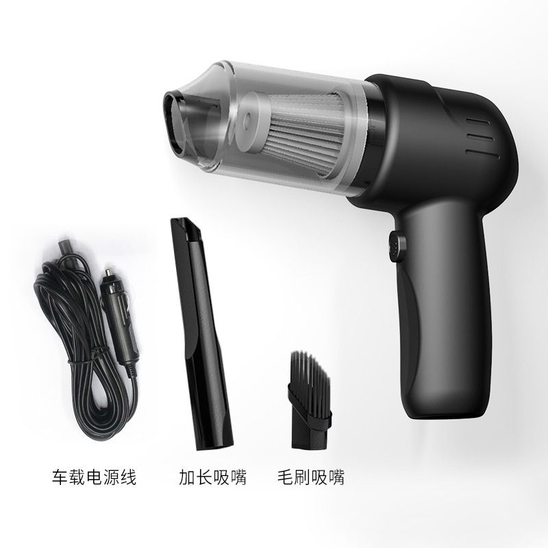 핸디 무선 청소기 차량용 미니 소형 초경량 휴대용 가벼운 핸드 12V 자동차 유선형 블랙 - 상세 이미지 3