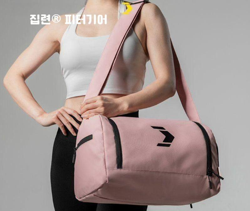 FitterGear 22L 다기능 방수 피트니스 가방 여성용 싱글 숄더 크로스백 신발수납O 핑크 20-35 L - 상세 이미지 3