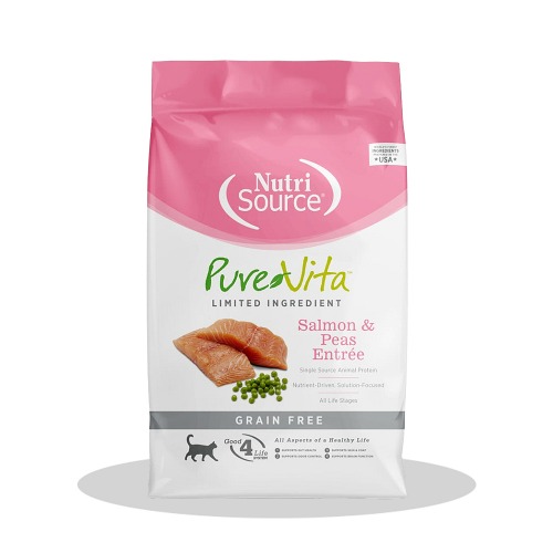 퓨어비타 캣 고양이 반려묘 사료 그레인프리 연어+완두콩, 1.81kg, 1개 - 메인 이미지