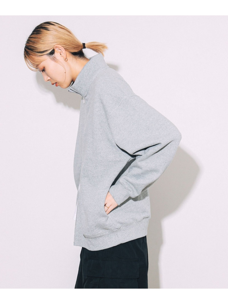 빔즈 BEAMS T 집업 스웨트 점퍼 Stand Zip Blouson 2컬러 - 상세 이미지 3