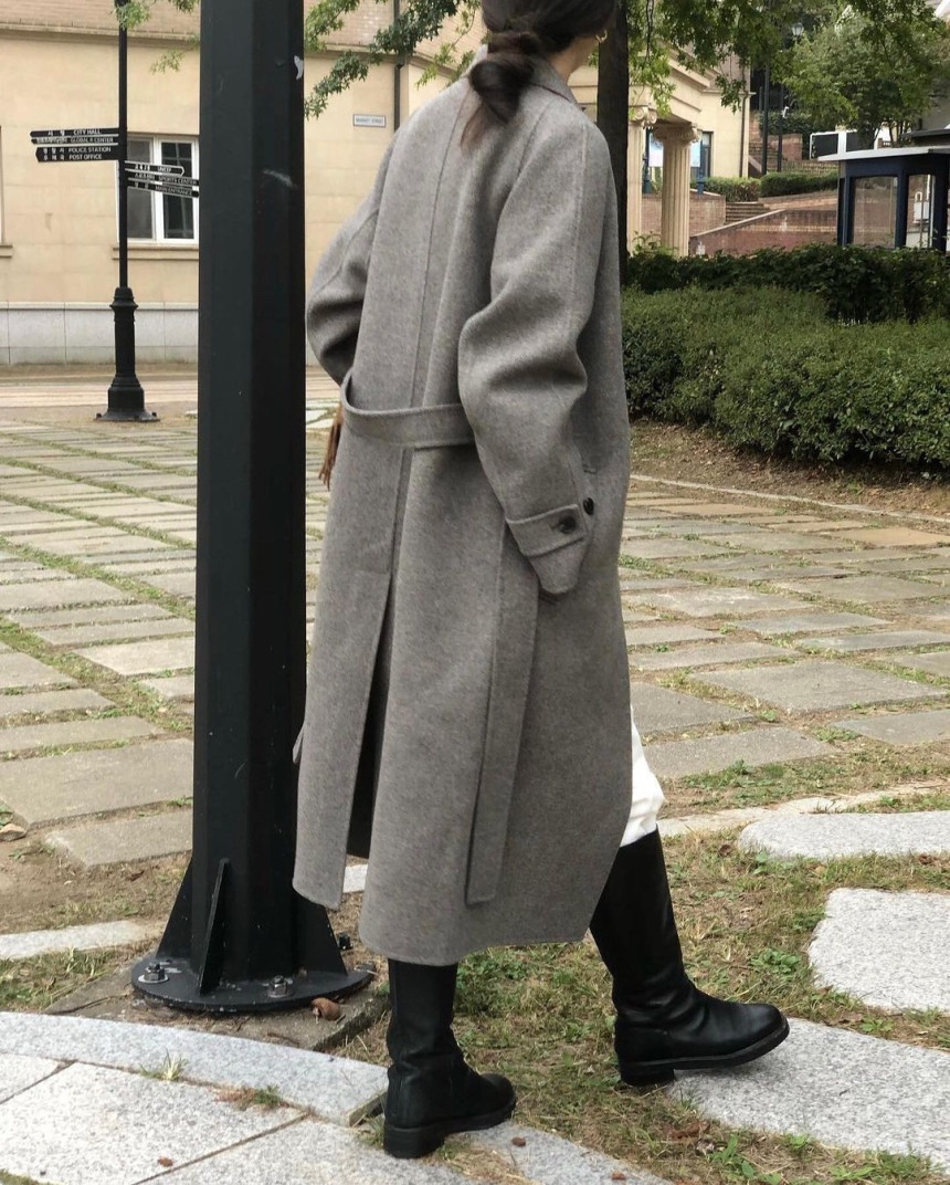 디엠버 버킨맥 핸드메이드 코트 울 카라 롱 ct 상세 이미지 23
