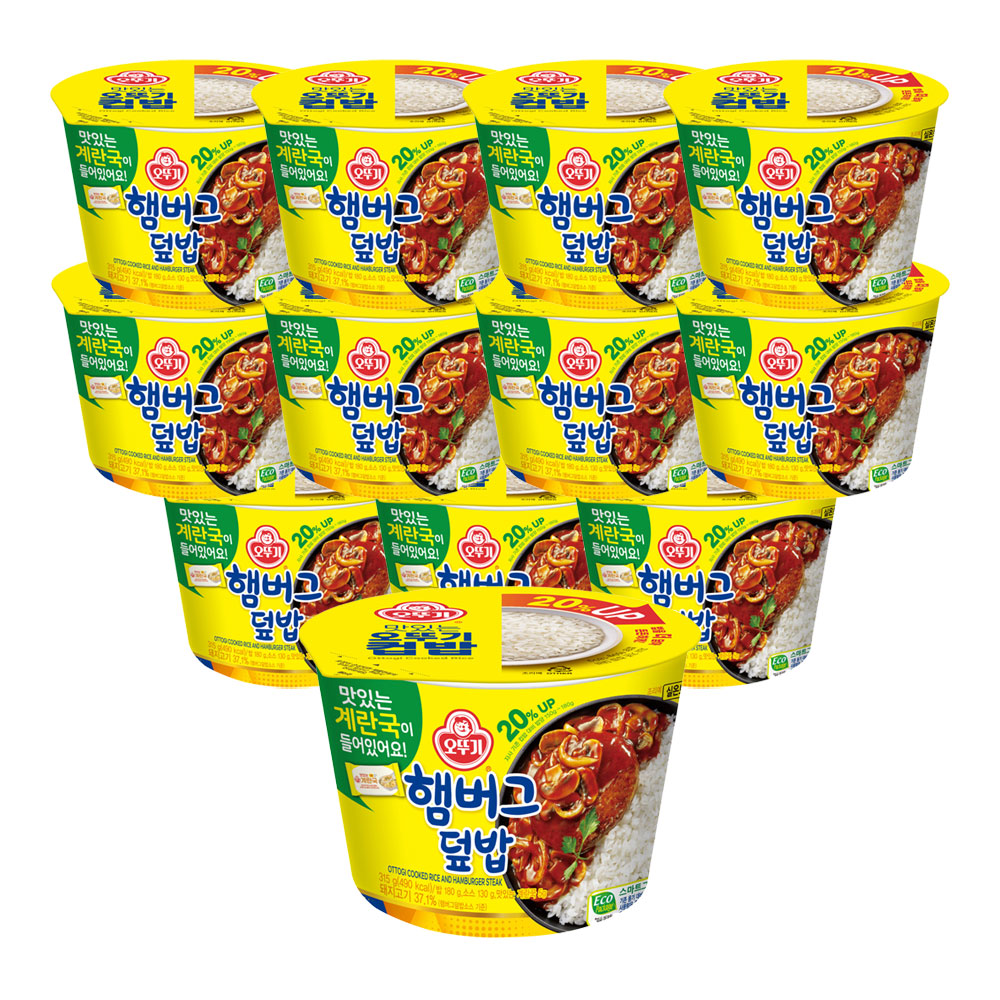 오뚜기 컵밥 햄버그덮밥+즉석 계란국 315g 12개 - 상품 이미지