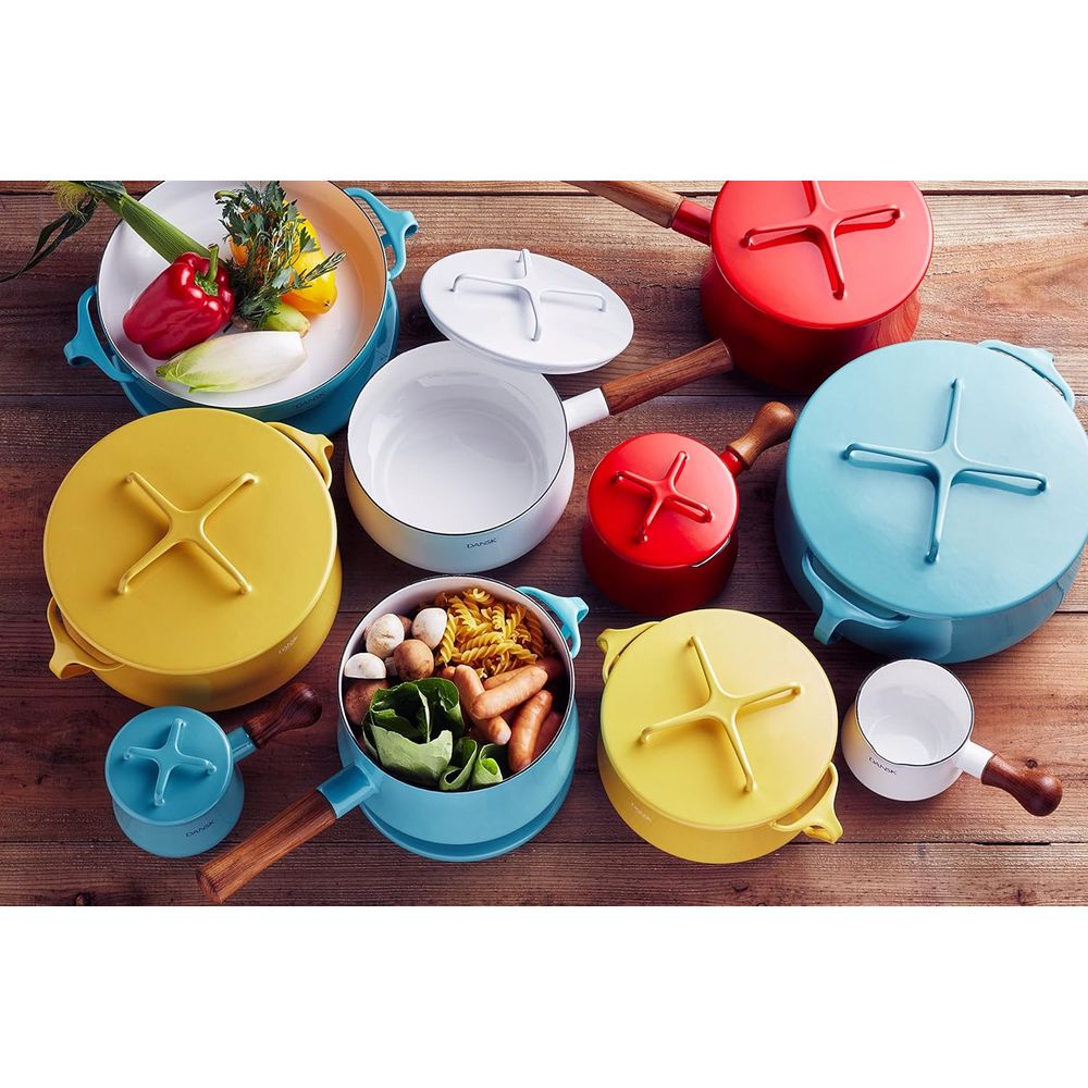 DANSK 단스크 덴스크 코벤스타일 법랑 양수 냄비 18cm 2.2L 터콰이즈 틸 : 고애플스