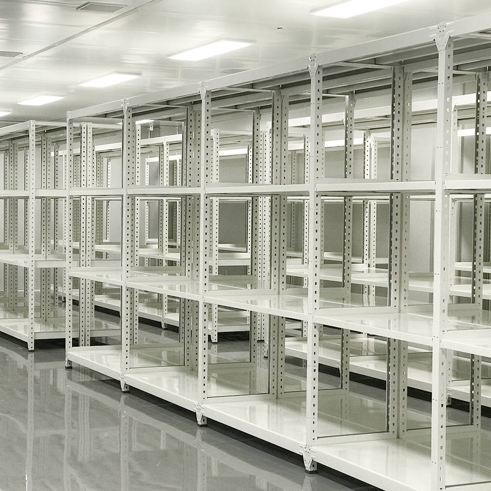 철제선반 중량랙 4단 조립식 앵글 무볼트 창고 선반 300kg 12004501800