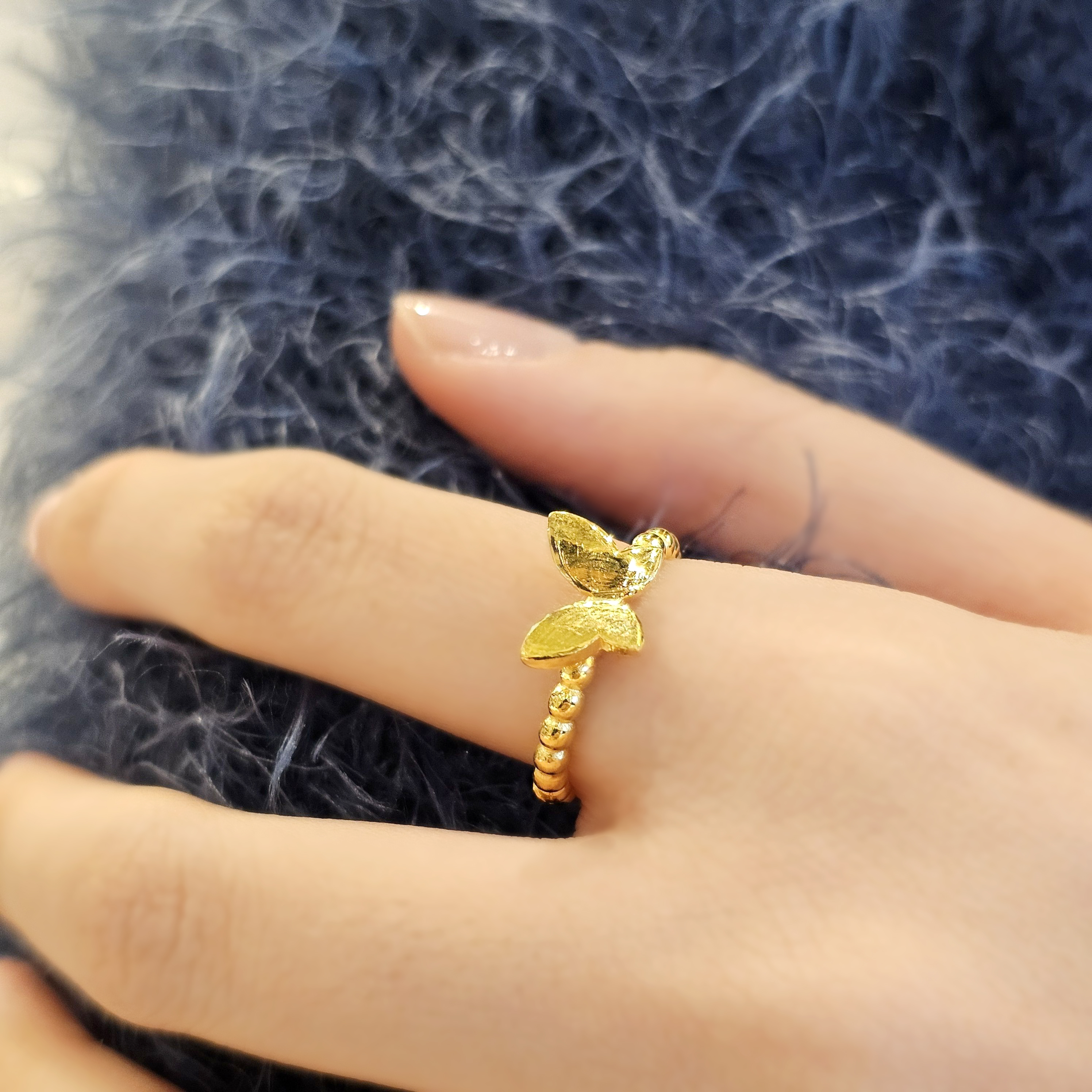 24k 나비반지 볼 여자 순금반지 이미지 7