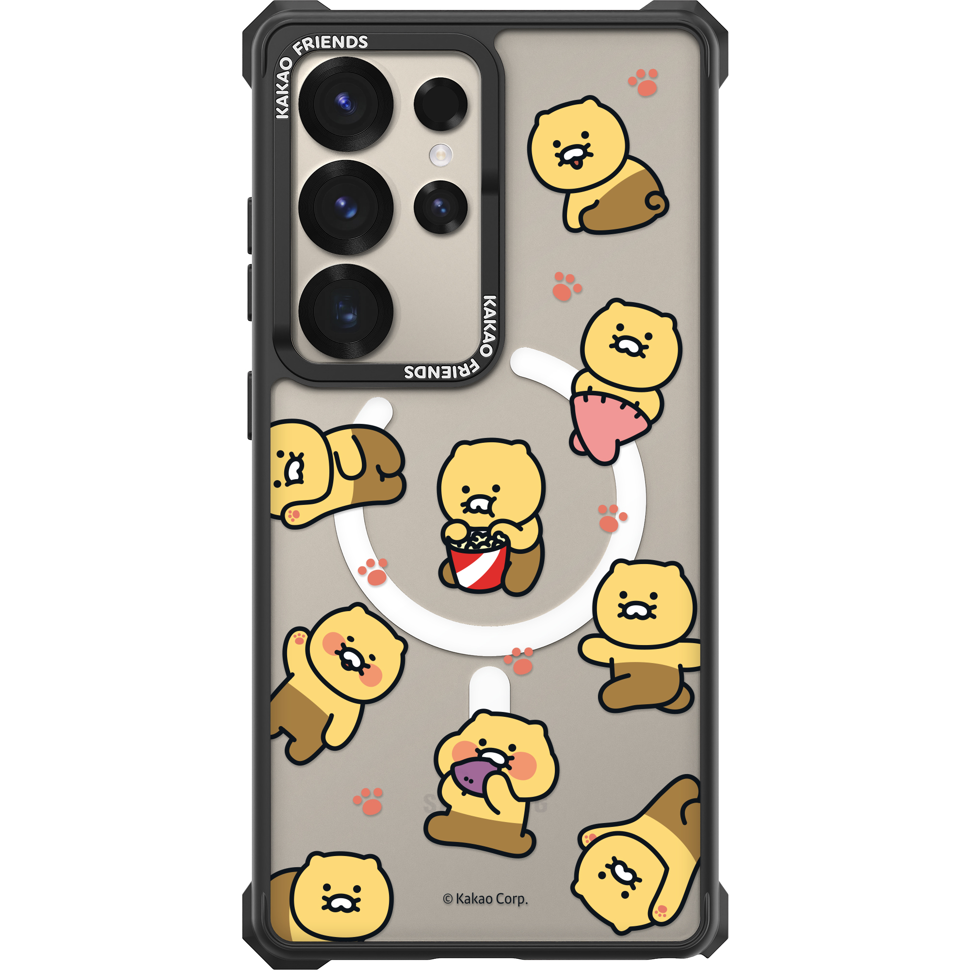 모란카노 맥세이프 임팩트 제로 카카오 춘식이 디자인 범퍼 투명 케이스 춘식이패턴춘식, 갤럭시S25울트라