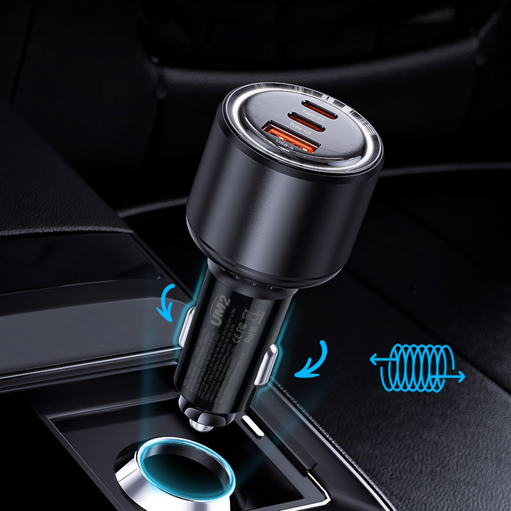 UM2 최대 175W 차량용 고속 충전기 초고속 2.0 충전 지원 PD 3.1 UMCH175W 12V 24V 지원 이미지 6