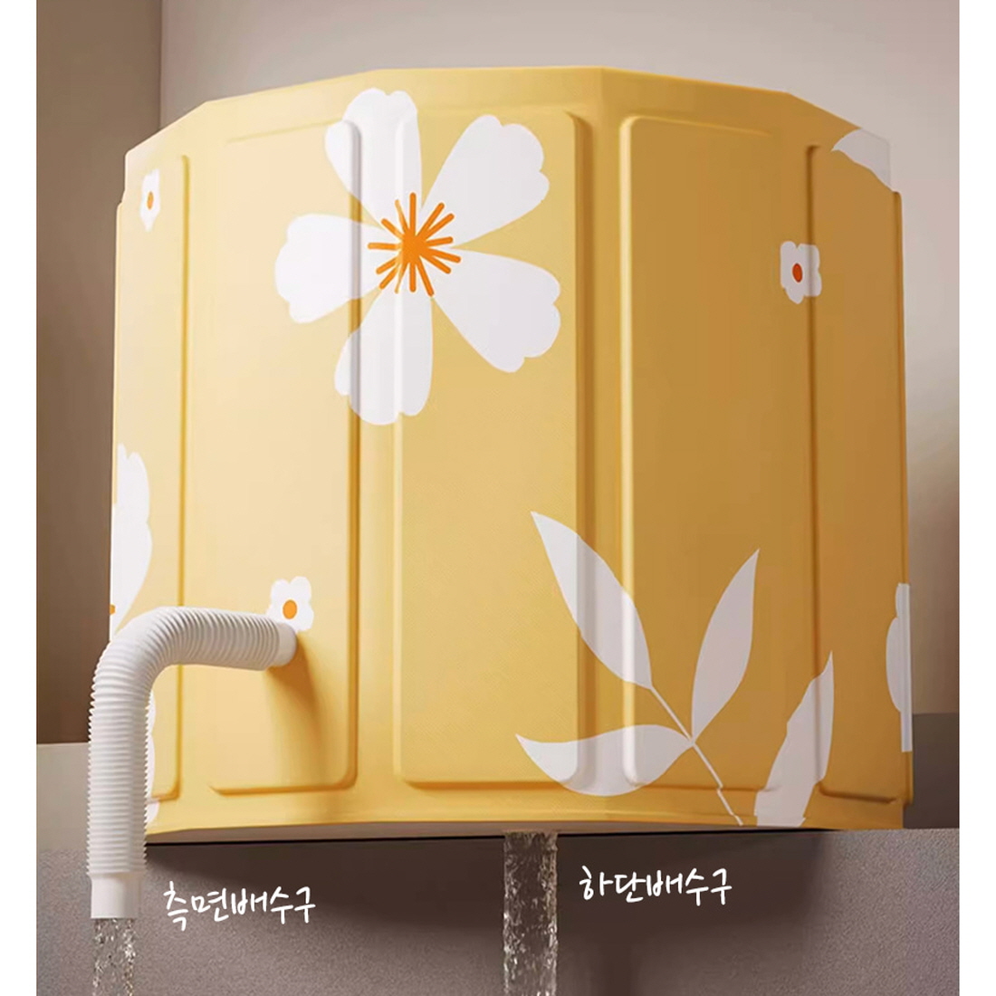 성인접이식욕조 원터치 1인 이동식 간이 반신 욕조 원룸 미니 반신욕기 가정용사우나 투톤 - 상세 이미지 4
