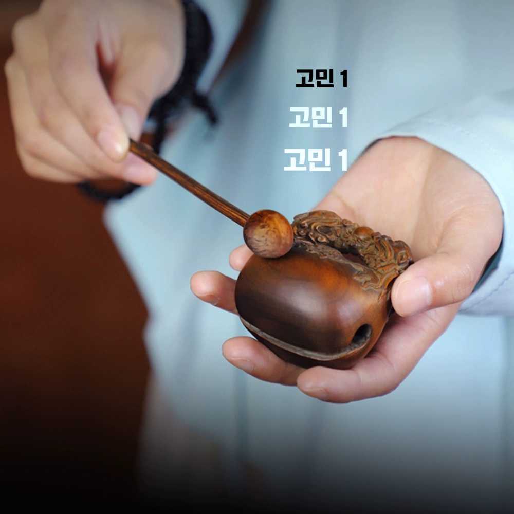 고스트캠프 목탁 물고기 불교 굿즈 사원 불교용품 황양목 나무 물고기(복고) - 상세 이미지 2