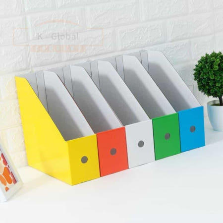 종이 파일꽂이 5개입 칼라 서류함 사무실책꽂이