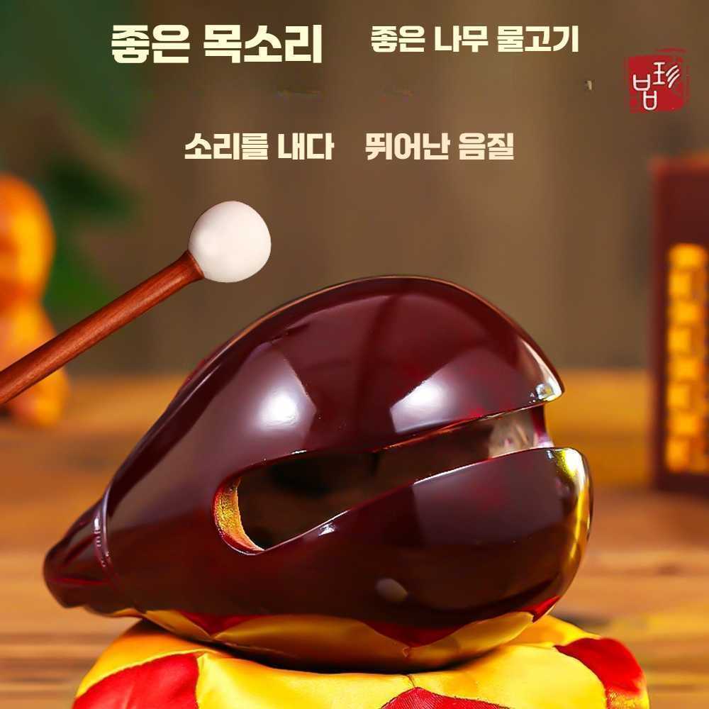 고스트캠프 목탁 불교 불교용품 물고기 용품 명상 3인치 노란색 패드 망치 - 상품 이미지