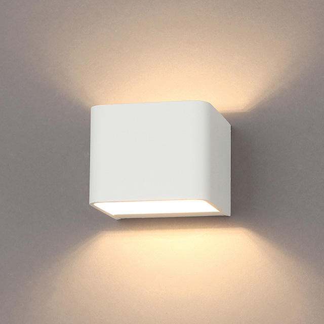 LED 마일드 1등 5W 사각 벽등 화이트 카페 조명 침실등 - 상품 이미지