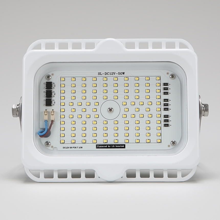LED 투광등 사각투광기 공장등 선박용 DC12V 주광색 50W - 상세 이미지 4