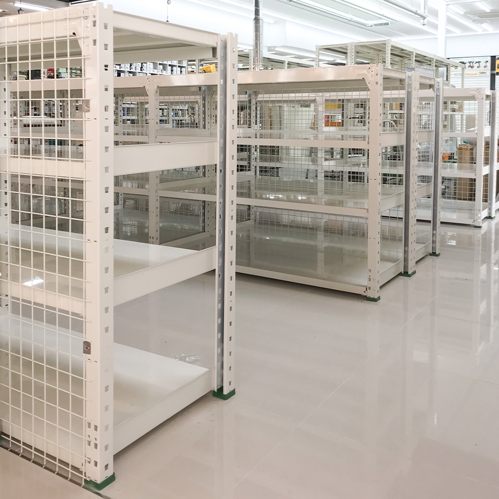 철제선반 중량랙 4단 조립식 앵글 무볼트 창고 선반 300kg 12004501800