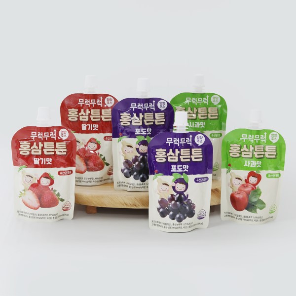 [14:00 이전 주문 당일 출고] 무럭무럭 홍삼튼튼 유산균 주스 1박스 아기간식 어린이음료 착즙 포도, 80ml, 20개 - 상세 이미지 2