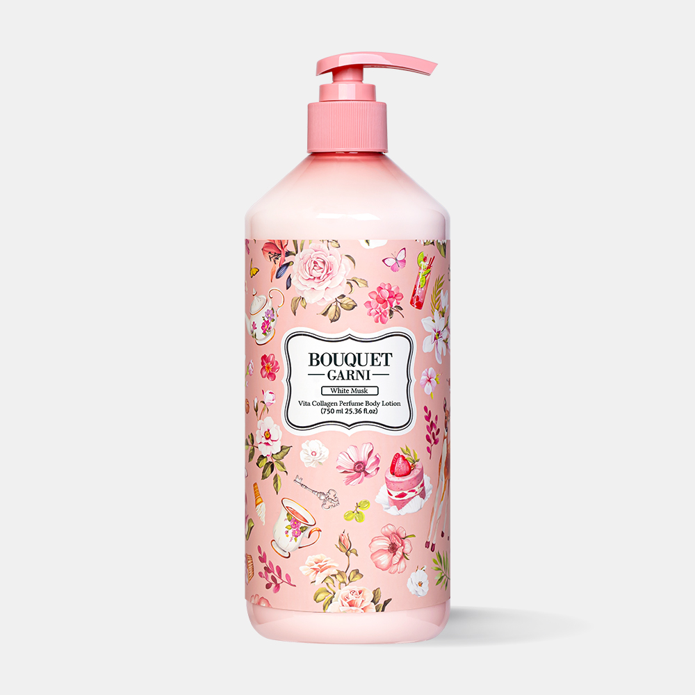 [1개] 부케가르니 비타콜라겐 퍼퓸 바디로션 750ml 화이트머스크 향 제품 이미지