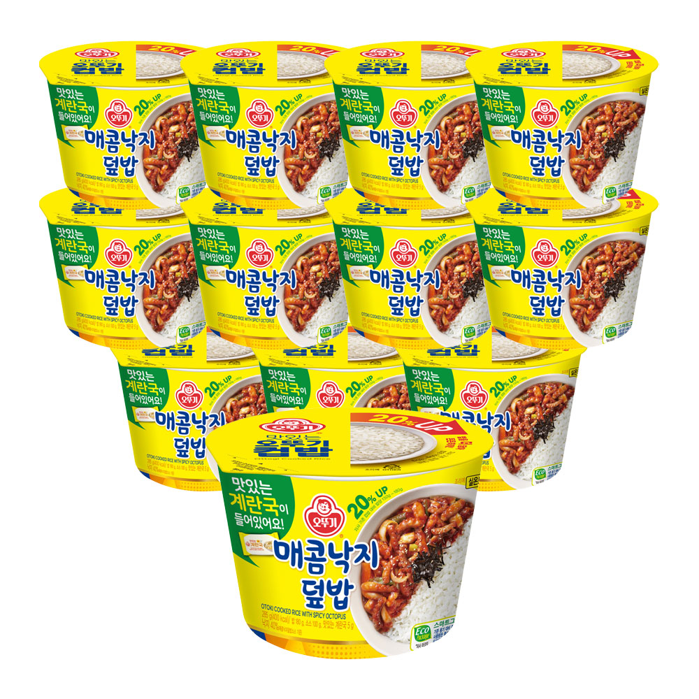 오뚜기 컵밥 매콤낙지덮밥+즉석 계란국 285g 12개 - 상품 이미지