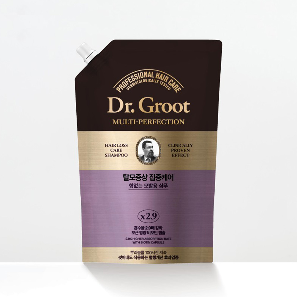 [N단독 대용량]닥터그루트 멀티퍼펙션 탈모증상집중케어 힘없는모발용 샴푸 330ml+리필330ml+(증정)두피토닉50ml+클리니컬 릴리프샴푸50ml
