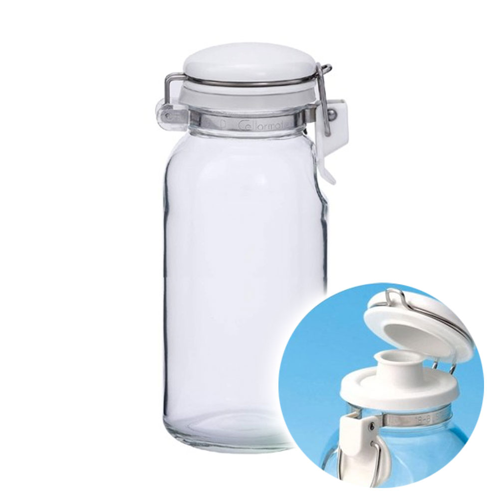 셀러메이트 밀폐 유리병 오일병 육수보틀 클립형 300ml - 메인 이미지