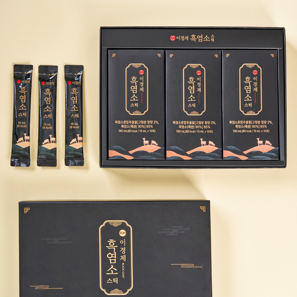 (총 4박스 120포 4개월분) 흑염소 매니아 이경제 흑염소 스틱 액기스 즙 진액 국내산 이경재 30포 15ml, 4개