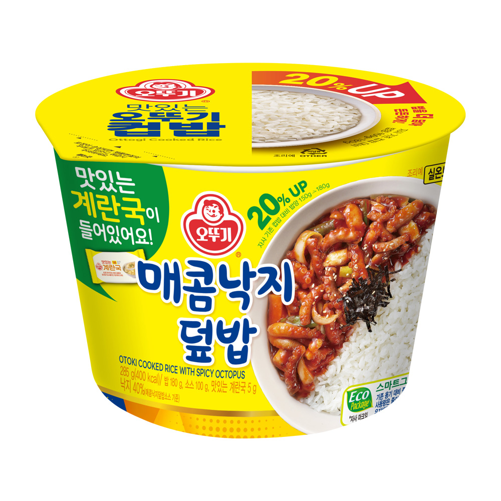 오뚜기 컵밥 매콤낙지덮밥+즉석 계란국 285g - 상품 이미지