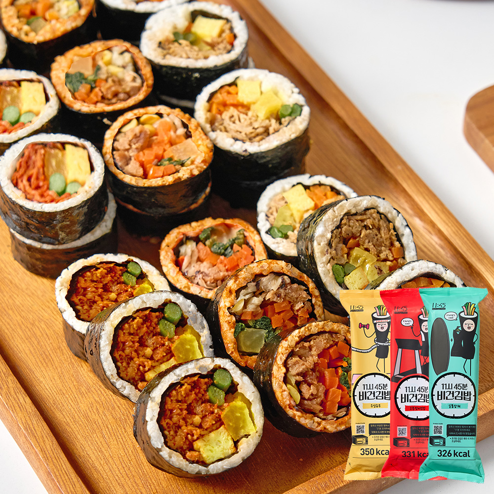 굿스푼 현미 곤약밥 저당 잡곡 김밥 3팩+3팩 간편식 냉동 우엉유부 잡채 고추장비빔밥